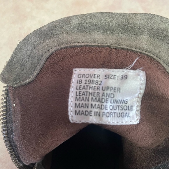 Miz Mooz Suede Grover Ruched Scrunchy Forest Green Side Zip Ankle Bootie - Picture 10 of 14